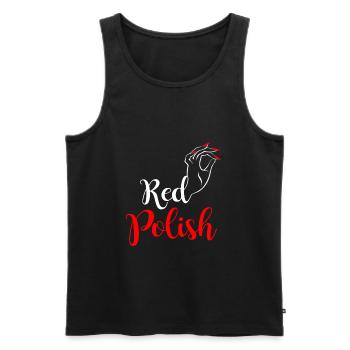 Ongles rouge polish Manucure Nailart - Débardeur bio Premium Homme - noir - Devant - Michal (187cm)