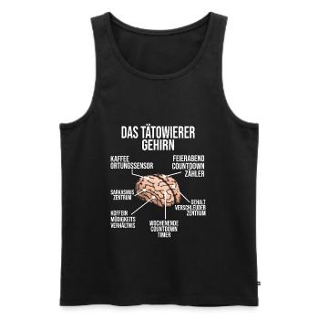 Tätowierer Gehirn Tattoo Studio tätowiert Geschenk - Männer Premium Bio Tank Top - Schwarz - Vorne - Michal (187cm)