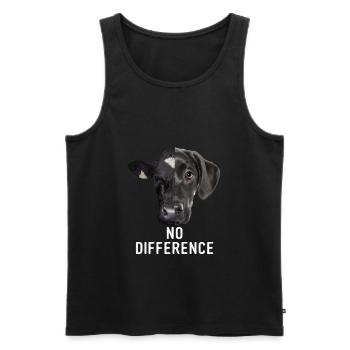 Pro Vegan No Difference Vegetarian Vegan Vegan - Men's Premium Organic Tank Top - black - Front - AI Model Male 178 light (178cm)