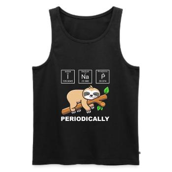 Je sieste périodiquement paresseux chimiste chimiste nerd - Débardeur bio Premium Homme - noir - Devant - Michal (187cm)
