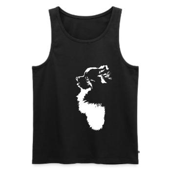 Pomeranian Pomeranian Dog Owner Dog Canine - Débardeur bio Premium Homme - noir - Devant - AI Model Male 178 light (178cm)