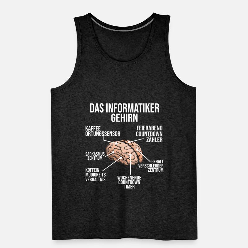 Informatiker Gehirn Geschenk Programmierer Männer Premium Bio Tank Top