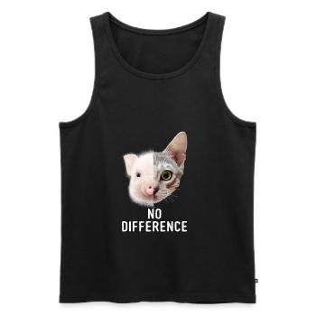 Pro Vegan No Difference Vegetarier Veganer Vegan - Männer Premium Bio Tank Top - Schwarz - Vorne - Michal (187cm)