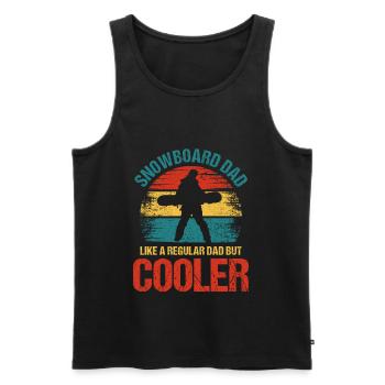 Snowboard Dad Like A Regular Dad But Cooler - Männer Premium Bio Tank Top - Schwarz - Vorne - Michal (187cm)