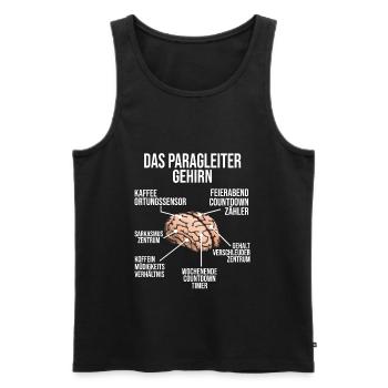 Paragleiter Gehirn Gleitschirmflieger Paragliding - Männer Premium Bio Tank Top - Schwarz - Vorne - Michal (187cm)