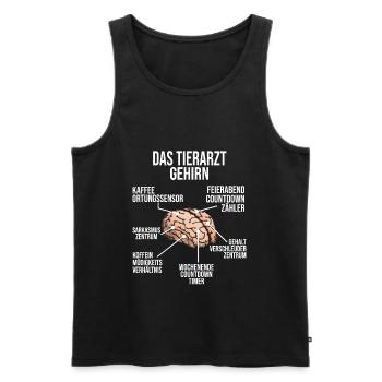 Tierarzt Gehirn Tierärzte Vet Arzt Geschenk - Männer Premium Bio Tank Top - Schwarz - Vorne - Michal (187cm)