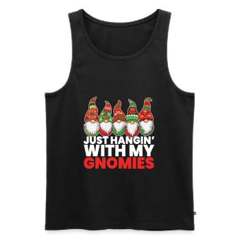 Just Hanging With My Gnomies Gnomes - Men's Premium Organic Tank Top - black - Front - Michal (187cm)