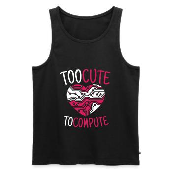 Too Cute To Compute Informatiker Hacker - Männer Premium Bio Tank Top - Schwarz - Vorne - AI Model Male 178 light (178cm)