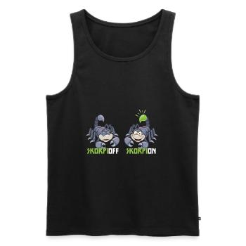 Skorpioff Skorpion Scorpion Insekt - Männer Premium Bio Tank Top - Schwarz - Vorne - AI Model Male 178 light (178cm)