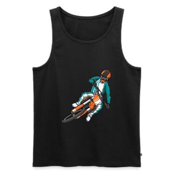 Motocross Rider Biker Motorcycle Children Men - Débardeur bio Premium Homme - noir - Devant - AI Model Male 178 light (178cm)