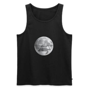 Flat Earth théorie éléphant tortue - Débardeur bio Premium Homme - noir - Devant - AI Model Male 178 light (178cm)