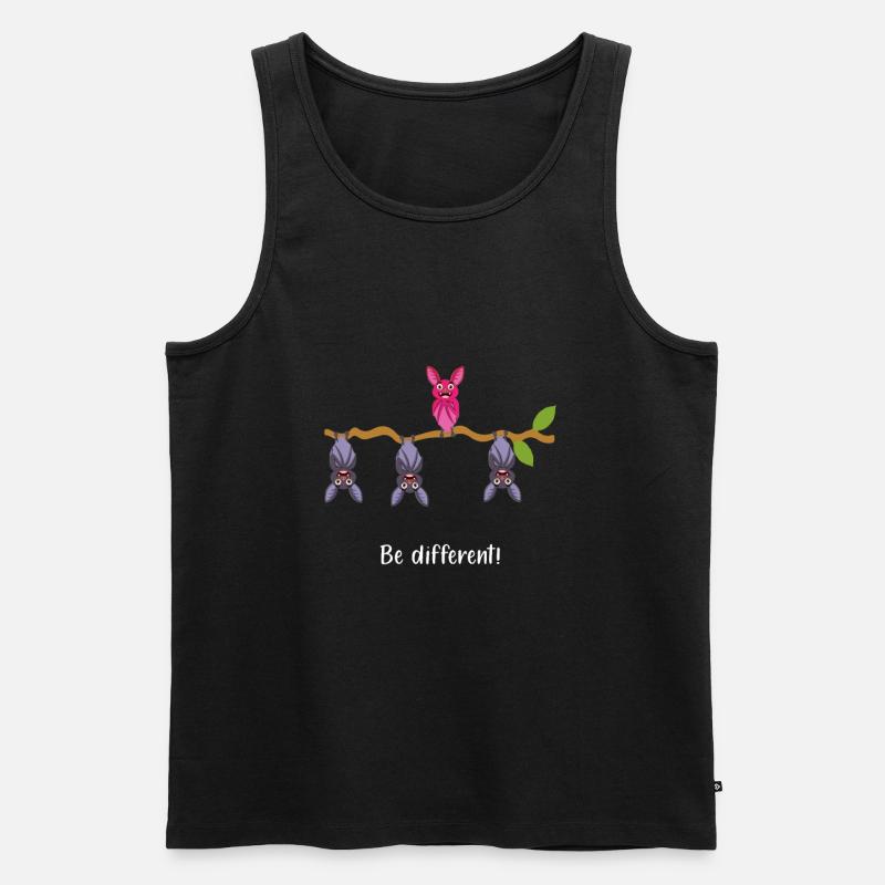Be Different Fledermaus - Männer Premium Bio Tank Top - Schwarz