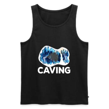 Caving Cave Höhle Höhlenforschung - Männer Premium Bio Tank Top - Schwarz - Vorne - AI Model Male 178 light (178cm)