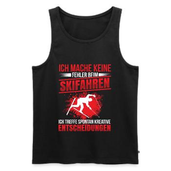 Keine Fehler beim Skifahren Ski Spruch Skifahrer - Männer Premium Bio Tank Top - Schwarz - Vorne - Michal (187cm)