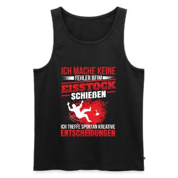 Keine Fehler beim Eisstock schießen Stockschütze - Männer Premium Bio Tank Top - Schwarz - Vorne - Michal (187cm)