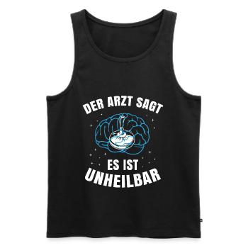 Eisstock Arzt sagt unheilbar Eisstockschütze - Männer Premium Bio Tank Top - Schwarz - Vorne - Michal (187cm)