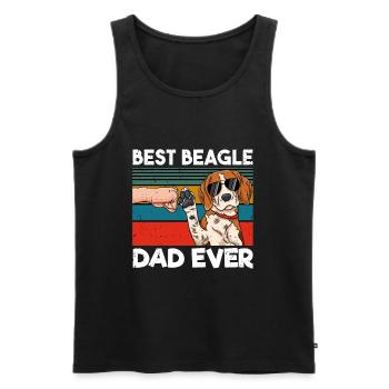 Meilleur Beagle Dad Ever - Débardeur bio Premium Homme - noir - Devant - Michal (187cm)