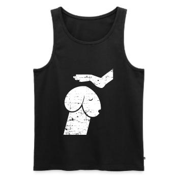 Zweideutig Hund Penis Hund wie ein Schwanz - Männer Premium Bio Tank Top - Schwarz - Vorne - AI Model Male 178 light (178cm)