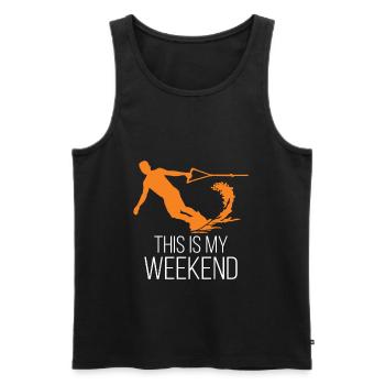 Wakeboarder This is my Weekend Wakeboarding - Men's Premium Organic Tank Top - black - Front - Michal (187cm)