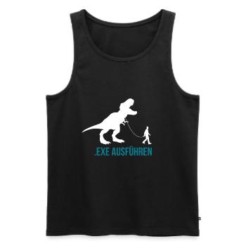 EXE Ausführen - Männer Premium Bio Tank Top - Schwarz - Vorne - Michal (187cm)