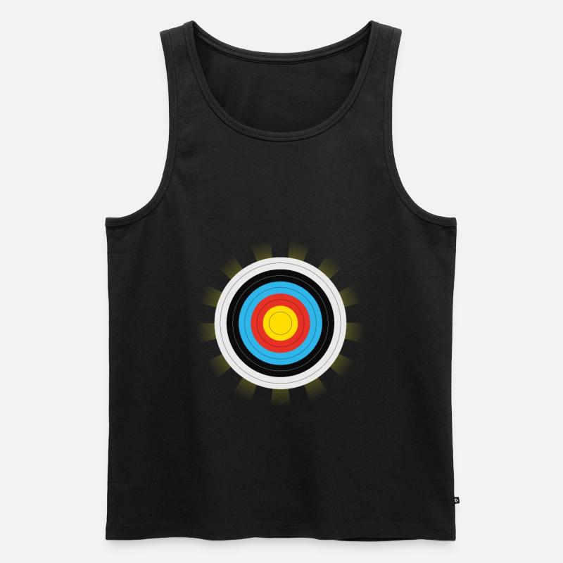 Zielscheibe Bogenschießen Pfeil Bogen - Männer Premium Bio Tank Top - Schwarz
