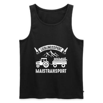 Lieblingssport Maistransport - Männer Premium Bio Tank Top - Schwarz - Vorne - AI Model Male 178 light (178cm)