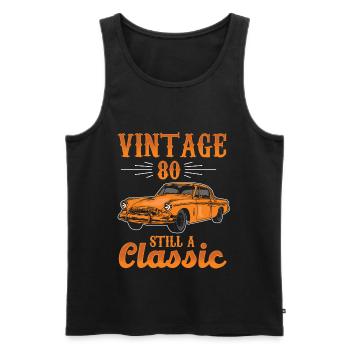 Vintage 80 Still a Classic Tuning Auto Oldtimer - Männer Premium Bio Tank Top - Schwarz - Vorne - Michal (187cm)