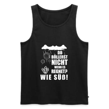 You don't fire when it rains - how sweet pyro - Men's Premium Organic Tank Top - black - Front - Michal (187cm)