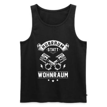 Hubraum Statt Wohnraum - Männer Premium Bio Tank Top - Schwarz - Vorne - Michal (187cm)