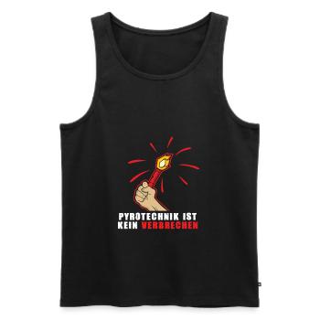 Pyrotechnik ist kein Verbrechen Pyro is no crime - Männer Premium Bio Tank Top - Schwarz - Vorne - Michal (187cm)