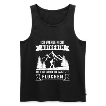 Ich Werde Nicht Aufgeben Aber Fluchen Skitour - Männer Premium Bio Tank Top - Schwarz - Vorne - Michal (187cm)