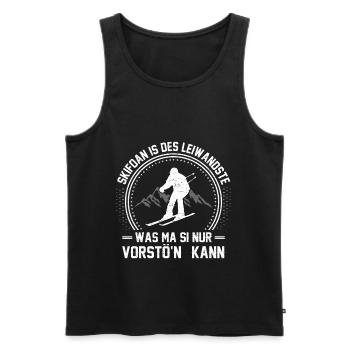 Skifoan Is Des Leiwandste Was Ma Si Vorstö'n Kann - Männer Premium Bio Tank Top - Schwarz - Vorne - Michal (187cm)