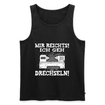 Mir reicht's ich geh Drechseln Drechsler - Männer Premium Bio Tank Top - Schwarz - Vorne - Michal (187cm)