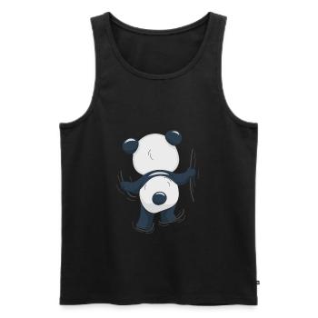 Kletter Panda Bär - Süße Pandas Panda Geschenk - Männer Premium Bio Tank Top - Schwarz - Vorne - AI Model Male 178 light (178cm)