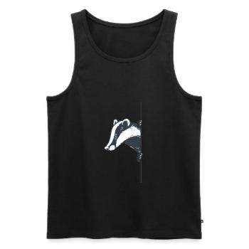 Süßes Dachs Geschenk - Männer Premium Bio Tank Top - Schwarz - Vorne - AI Model Male 178 light (178cm)