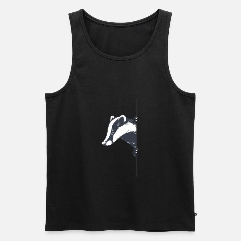 Süßes Dachs Geschenk - Männer Premium Bio Tank Top - Schwarz