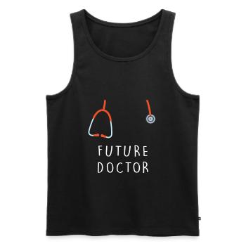 Future Doctor Funny Medical Students - Men's Premium Organic Tank Top - black - Front - Michal (187cm)
