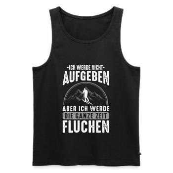 Ich werde nicht aufgeben aber fluchen Skitour - Männer Premium Bio Tank Top - Schwarz - Vorne - Michal (187cm)