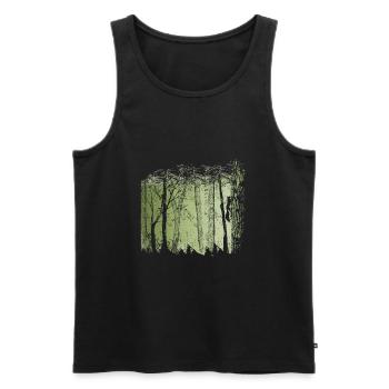 Squirrels in the forest - Men's Premium Organic Tank Top - black - Front - AI Model Male 178 light (178cm)