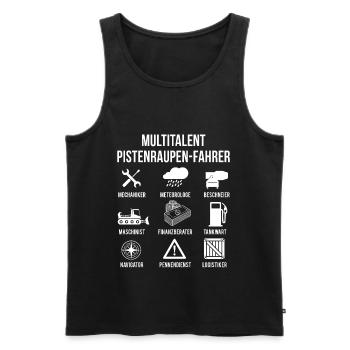 Multitalent Pistenraupe Pistenfahrzeug - Männer Premium Bio Tank Top - Schwarz - Vorne - Michal (187cm)