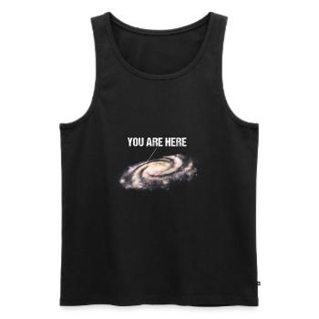 You Are Here Milky Way Universe Space Astronomy - Débardeur bio Premium Homme - noir - Devant - Michal (187cm)
