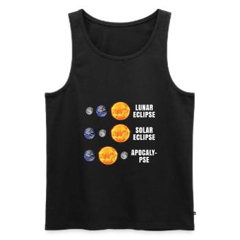 Astronomy Lunar Solar Eclipse Apocalypse - Männer Premium Bio Tank Top - Schwarz - Vorne - AI Model Male 178 light (178cm)