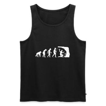 Evolution Geologist Geologist Miner - Men's Premium Organic Tank Top - black - Front - AI Model Male 178 light (178cm)