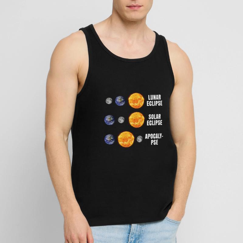 Lunar Eclipse Solar Eclipse Apocalypse Men's Premium Organic Tank Top