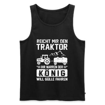 Reicht mir den Traktor Ihr Narren Gülle - Männer Premium Bio Tank Top - Schwarz - Vorne - Michal (187cm)