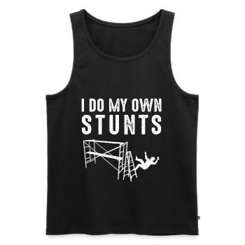 Scaffolding I Do My Own Stunts Scaffolding - Men's Premium Organic Tank Top - black - Front - Michal (187cm)
