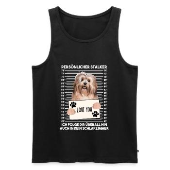 Havaneser Persönlicher Stalker Hunde Besitzer - Männer Premium Bio Tank Top - Schwarz - Vorne - Michal (187cm)