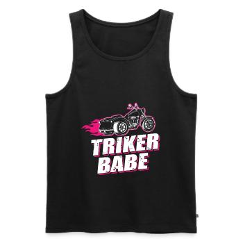 triker babe - Men's Premium Organic Tank Top - black - Front - Michal (187cm)