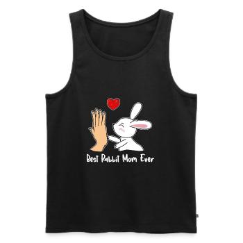 Best Rabbit Mom Ever - Men's Premium Organic Tank Top - black - Front - AI Model Male 178 light (178cm)