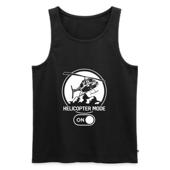 Helicopter Mode On Pilot Aviation Helicopter - Männer Premium Bio Tank Top - Schwarz - Vorne - AI Model Male 178 light (178cm)